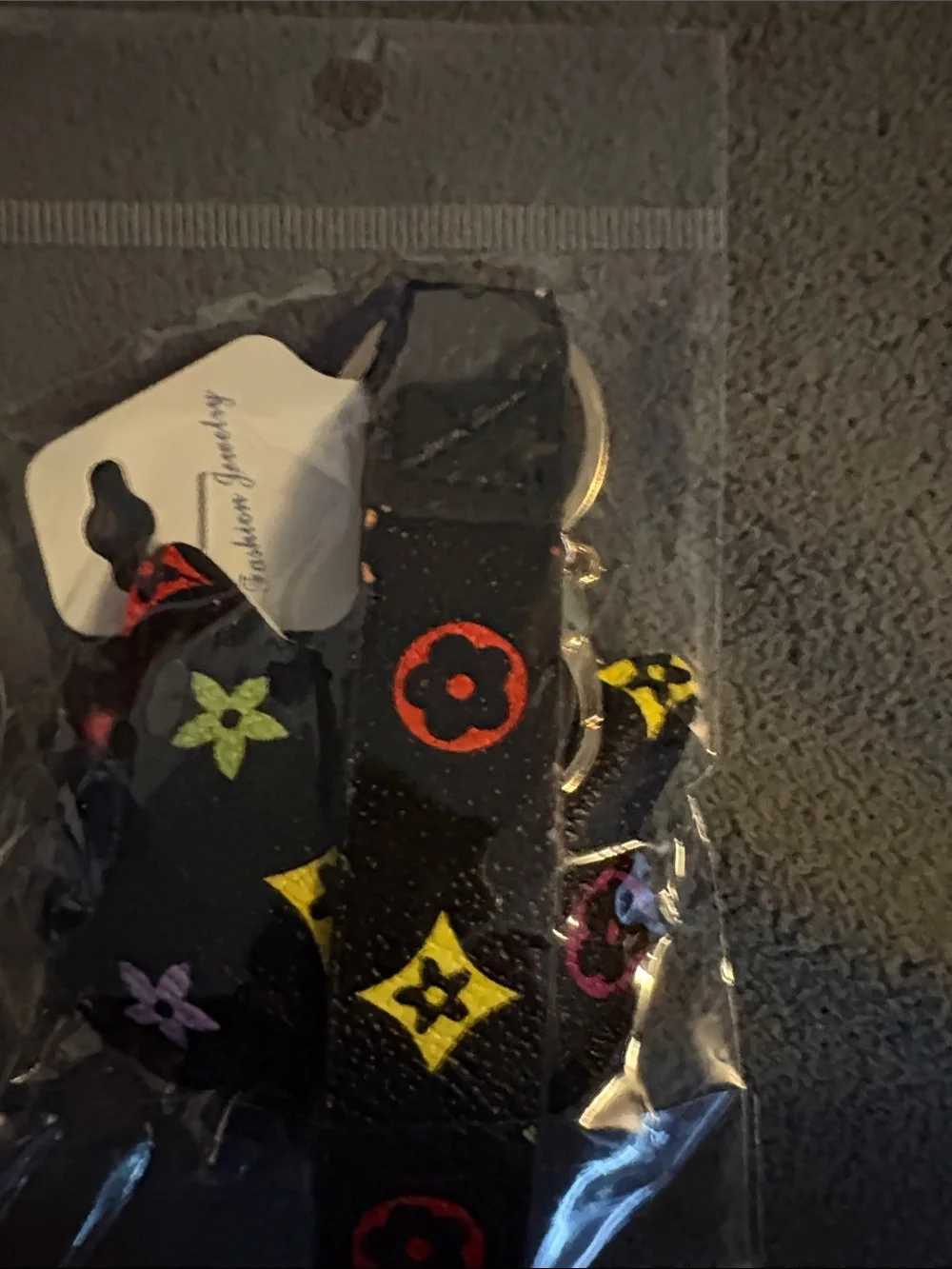 FASHION Star Embroidered Keychain with Bright Accents